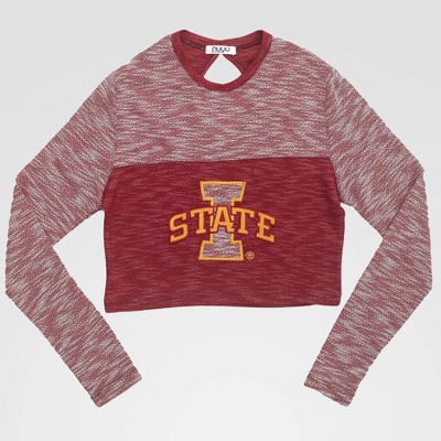 NCAA Iowa State Cyclones Terry Crop Top - Crimson L