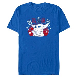 Men's Star Wars The Mandalorian Fourth of July Cute Grogu T-Shirt - 1 of 4