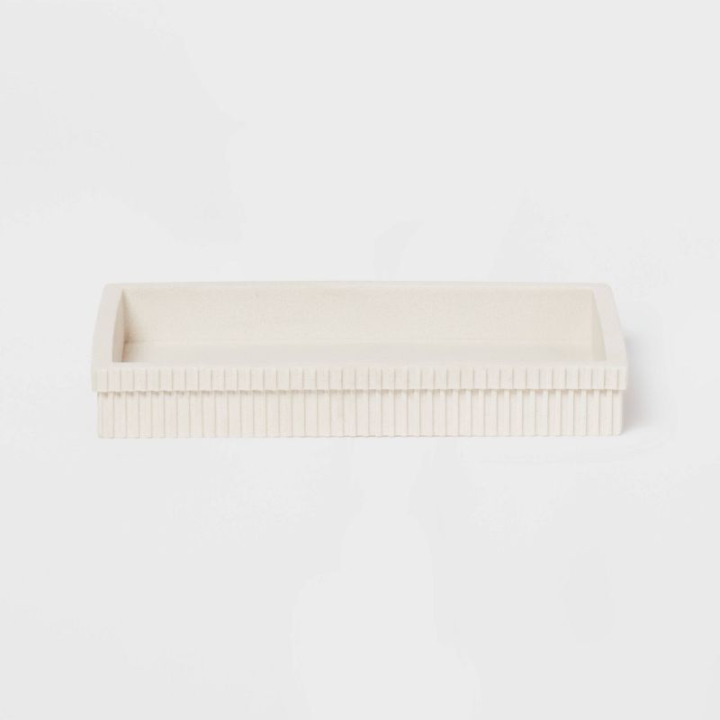 Ribbed Bath Tray White - Room Essentials&#8482;, 1 of 12