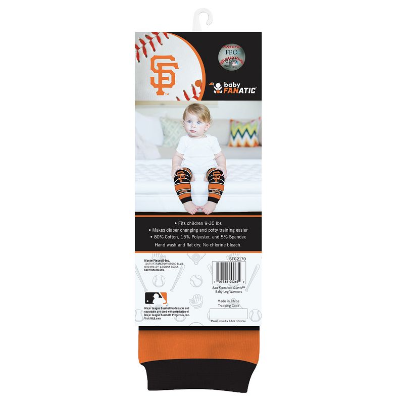 Baby Fanatic Officially Licensed Toddler & Baby Unisex Crawler Leg Warmers - MLB San Francisco Giants, 2 of 7