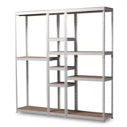 Gavin Metal 10 Shelf Closet Storage Racking Organizer White - Baxton Studio
