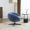 CAVINAS Chenille Upholstered Accent Chair with Metal Base Frame,Modern Swivel Chair with Removable Cushion for Bedroom,Reading Room - 2 of 4