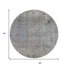 Taupe And Ivory Abstract Washable Indoor Outdoor Area Rug - 3 of 4