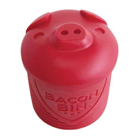 400mL Silicone Bacon Grease Container Freeze Oil Collector Bin Strainer  Rose Red