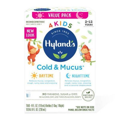 Hyland's 4 Kids Day & Night Cold 'n Mucus Relief Liquid - 8 fl oz