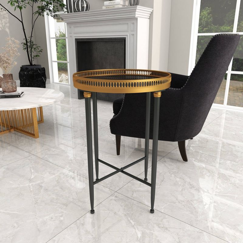 Traditional Iron Accent Table Black - Olivia &#38; May, 5 of 15