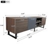 XIYUYEU TV Stand for 80 Inch TV with 3 Cabinets and Open Shelves,TV Entertainment Center with Drop Down Door for Living Room - 3 of 4