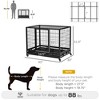 SKYONE 36" Metal Dog Crate for Medium/Large Dogs - Double Door, Lockable Wheels, Slide-Out Tray, - 4 of 4