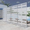 PexFix Outdoor Metal Privacy Screen Garden Fence Stripe Pattern Wall Applique - 4 of 4