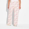Women's Nutcracker Print Fleece Graphic Pants - Off-White - 3 of 3