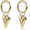 Separable Heart Huggie Earrings: Gold Love Drop Dangle Hoops, Valentine Gift for Women - 2 of 4