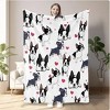 Wikineon 1pc Adorable Fleece Dog Blanket - Soft, Cozy, Lightweight, Warm, Flannel Throw For Couch, Bed, Sofa, Living Room Decor 75x100cm - 2 of 4
