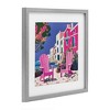 Stupell Industries Beach Chair Meetup in Pink Framed Print Under Glass - 2 of 4