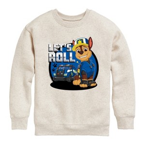 Boys' - Paw Patrol - Let's Roll Chase Graphic Long Sleeve Fleece Sweatshirt - 1 of 4