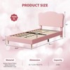 Coolmee Upholstered Twin XL/Full Size Bed Frame for Kids with Scallop Headboard, Cute Velvet Bed for Girls, Boys, Sturdy Platform Bed - 2 of 4