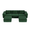 118" Modular Sectional Sofa with Cloud Corduroy, Convertible Bed & Footrests - 4 of 4