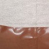 5'2" Ohnstad Modern Toned Fabric/Faux Leather Bean Bag Light Gray/Coffee Brown - Christopher Knight Home - 2 of 4