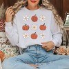 Simply Sage Market Pumpkin Daises Checkered Garment Dyed Sweatshirt - 2 of 4