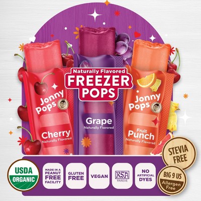 JonnyPops Freezer Pops Classic Cherry, Grape & Fruit Punch - 28 fl oz/20ct