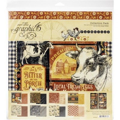Graphic 45 Collection Pack 12"X12"-Farmhouse