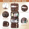 Generic Hanging Toiletry Bag Removable Travel Bag PU leather Makeup Cosmetic Organizer Kit - 4 of 4
