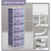 Sorbus Narrow 5 Drawers Nightstand with Steel Frame, Wood Top, Easy Pull Fabric Bins for Home, Bedroom, Office & Dorm - 4 of 4