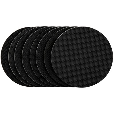 SoftTouch 4" 8pk Heavy Duty Non Slip Furniture Gripper Pad Black