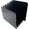 Huron - Slanted Vertical Slots - Desktop Organizer - 8 Compartments - Steel - Black - 10 in. x 9.8 in. x 11 in. - 1 Each - 2 of 3
