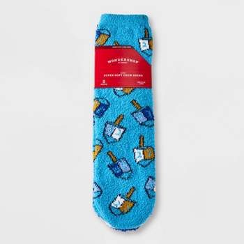 Kids' 2pk Hanukkah Crew Socks with Gift Card Holder - Wondershop™ Blue
