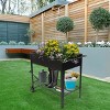 Aghana Digitals Elevated Mobile Metal Garden Cart with Wheels & Storage Shelf - Waist-Height - 2 of 4
