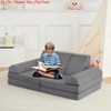 Bedroom 10 Pcs Modular Kids Play Couch, Soft Foam Toddler Couch w/ Ball Pit for Boys Girls, Convertible Child Sectional Sofa - 2 of 4