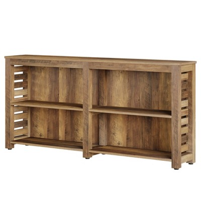 Resenkos Wood Grain Console Table, Entryway Display & Sofa Table, Brown