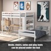 Infans Twin Over Twin Loft Bunk Bed Wood w/Bookcase Guardrail Ladder Kids Bedroom - 4 of 4