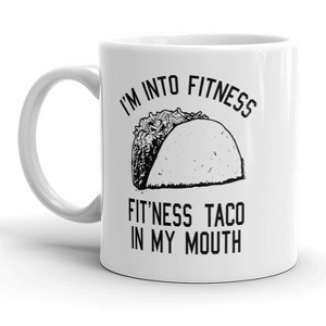 Crazy Dog T-Shirts Fitness Taco Mug Funny Workout Health  Coffee Cup - 11oz - 1 of 4