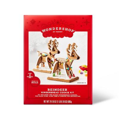 Holiday Reindeer Gingerbread Cookie Kit - 23.18oz - Wondershop™