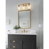 YANSUN 22 in. Gold 3-Light Vanity Light for Bathroom with Clear Glass Shade and No Bulbs Included - 4 of 4