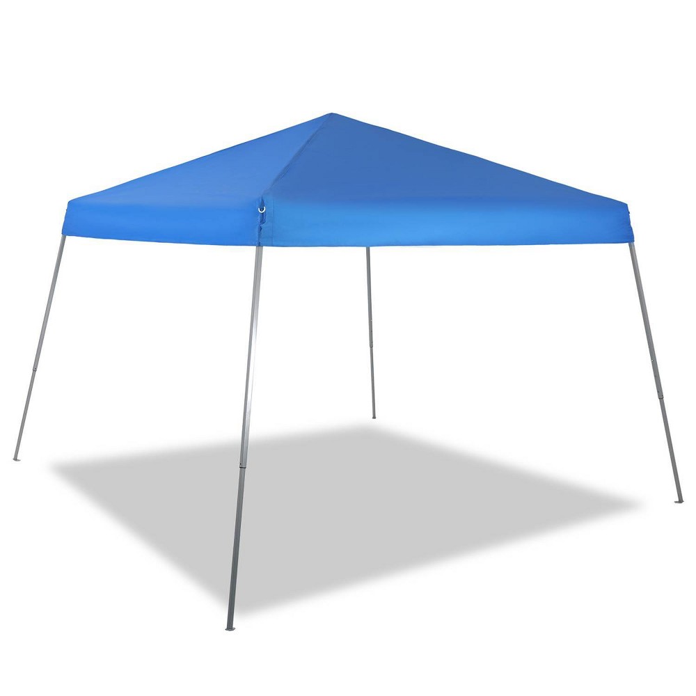 12' Outdoor Patio Pop-Up Canopy Tent with Wheeled Bag Blue - Captiva Designs: UV-Resistant, Waterproof, Metal Frame