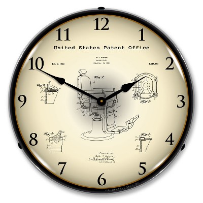 Collectable Sign & Clock | Koken Barber's Chair 1929 Patent LED Wall Clock Retro/Vintage, Lighted