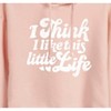 Women's - Instant Message - I Think I Like This Little Life Cropped Graphic Hoodie - 2 of 4
