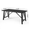71" Wood Dining Table,Farmhouse Dining Table With Rubberwood Frame And Wood-Like Top,Kitchen Wood Dining Table-Cuddlewood - 4 of 4