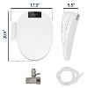 ELECWISH Smart Bidet Toilet Seat with Panel Control, Electric Heated Toilet Seats with Adjustable Warm Water, Air Dryer, Night Lighting, LED Display - 2 of 4