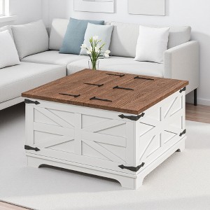 31.5" Flip-Top Farmhouse Coffee Table - 1 of 4