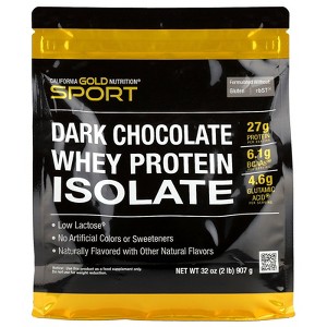 California Gold Nutrition Sport, Whey Protein Isolate, Dark Chocolate , 2 lb (907 g) - 1 of 4