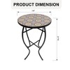 Jiallo Mosaic Art Collection Floral Accent Table - 2 of 3