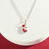 Girls' Christmas Santa Sterling Silver Pendant Necklace - In Season Jewelry - 4 of 4