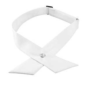 Allegra K Women's Solid Adjustable Button School Uniform Criss-Cross Bow Ties - 1 of 4