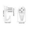 Unique Bargains ABS Non-mark Hook Picture Photo Frame Hangers White 1.18"x0.59"x0.43" 50 Pcs - 3 of 3