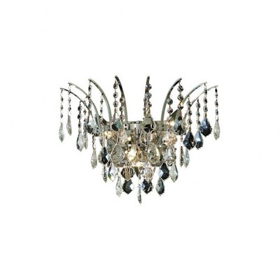 Elegant Lighting Victoria 3 light Chrome Wall Sconce Clear Royal Cut Crystal