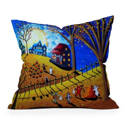 16"x16" Renie Britenbucher Halloween Square Throw Pillow Blue - Deny Designs