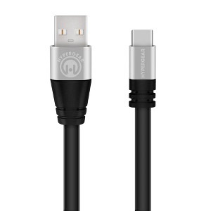 HyperGear Flexi USB to USB-C Flat Cable | 10' | Black - 1 of 4